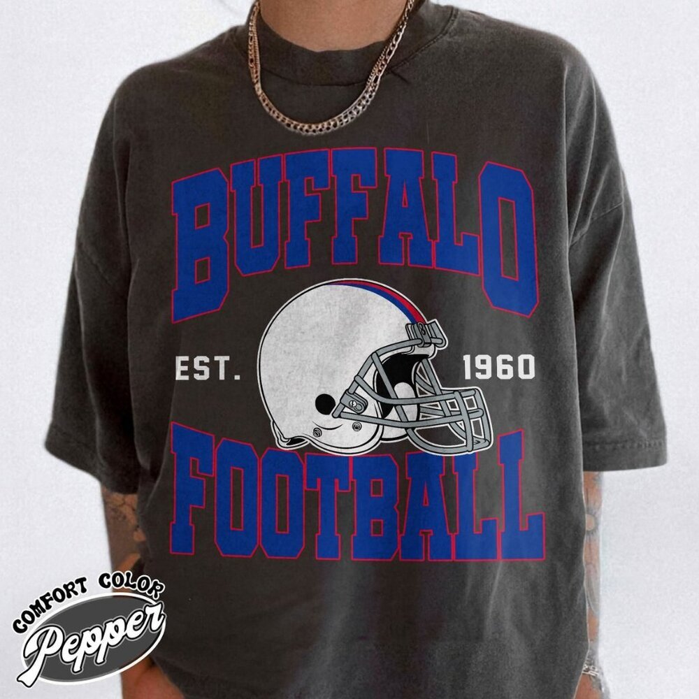 Buffalo Football Retro Feel Comfort Colors T-Shirt